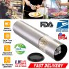 Electric Salt, Pepper Grinder With Light; Adjustable Coarseness; Stainless Steel Salt Pepper Shaker; Battery Operated Pepper Grinder Mill.