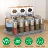 2 Tier Turntable Organizer Rectangular Refrigerator Spinner Storage Rack With 360° Rotatable Slide Rail For Kitchen Cabinet Countertop