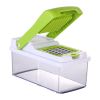 Vegetable Slicer Quick Potato Tomato Fruit Cutter Set W/3 Blades Stainless Steel Food Chopper