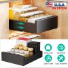 Pull Out Cabinet Organizer Carbon Steel Slide Out Drawer Storage Smooth Quiet Slide Rails For Kitchen Bathroom Living Room Black 11.81X16.92X2.75Inch