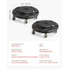 Trash Can Dolly, Fit 20, 32, 44, 55 Gallon Containers, 2 Packs Round Trash Can Roller Base with 4 Lockable Wheels, 500lbs Heavy Duty Barrel Dolly